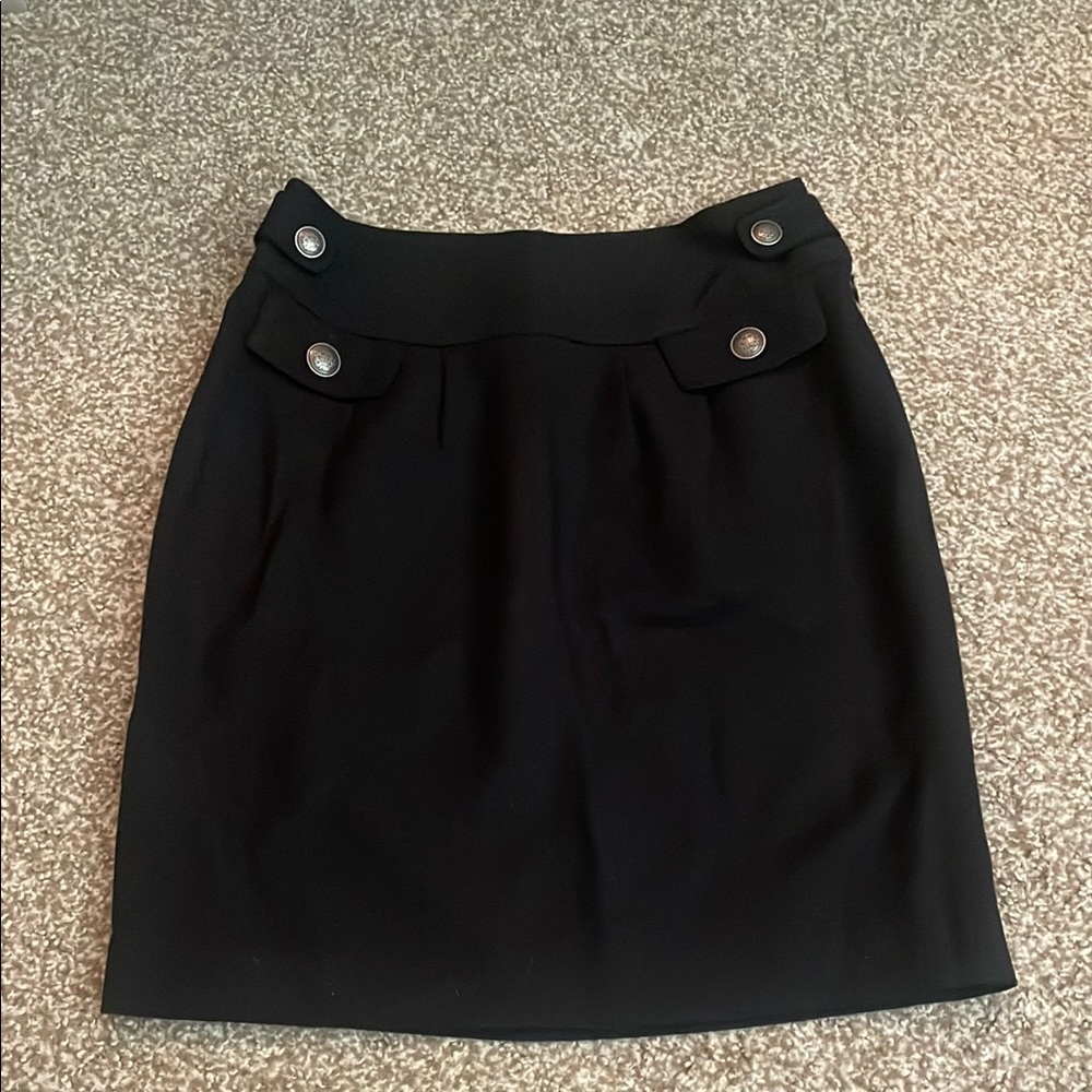 Banana Republic Button Detail Wool Blend Pencil Skirt